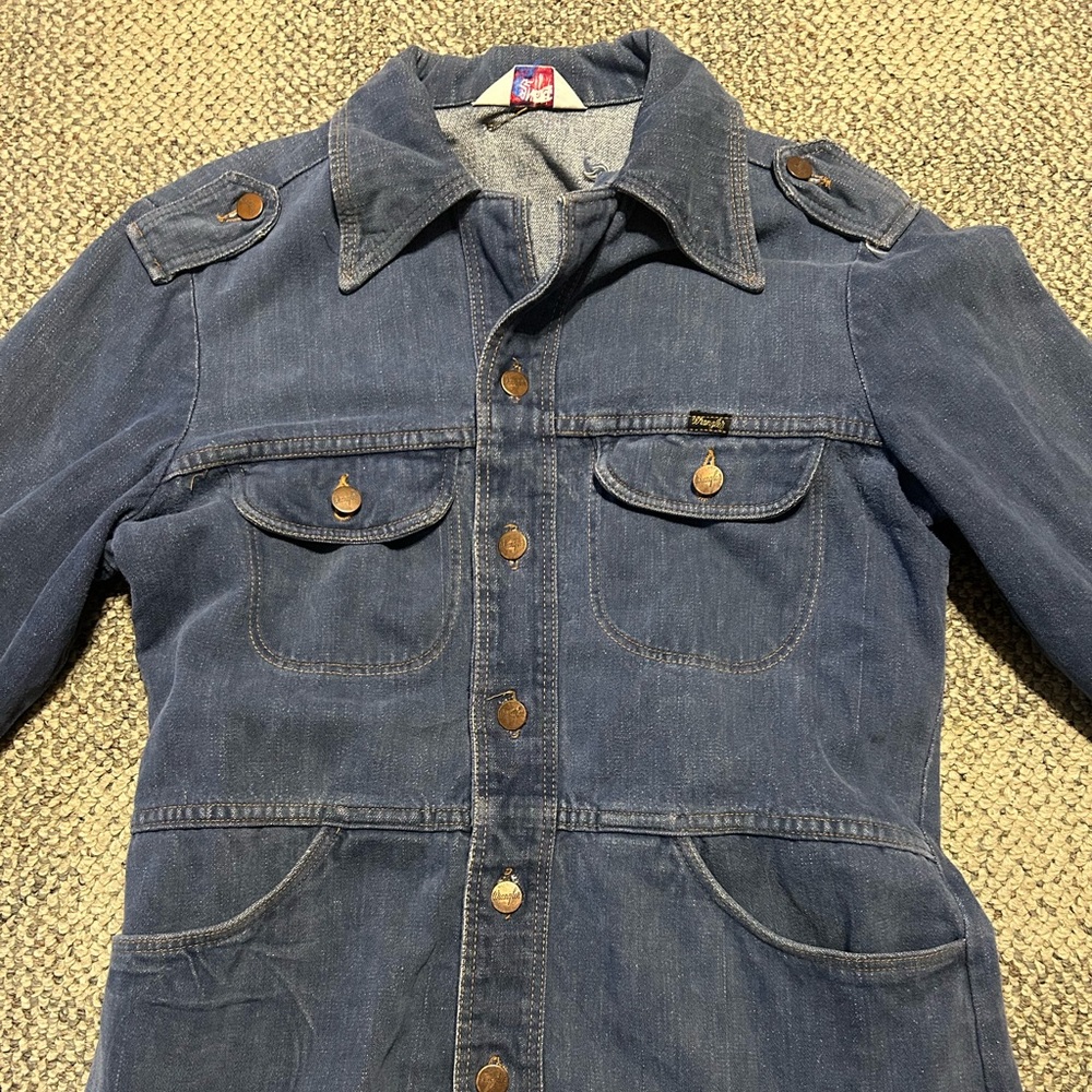 Vintage Jean Denim Jacket Size Large‎